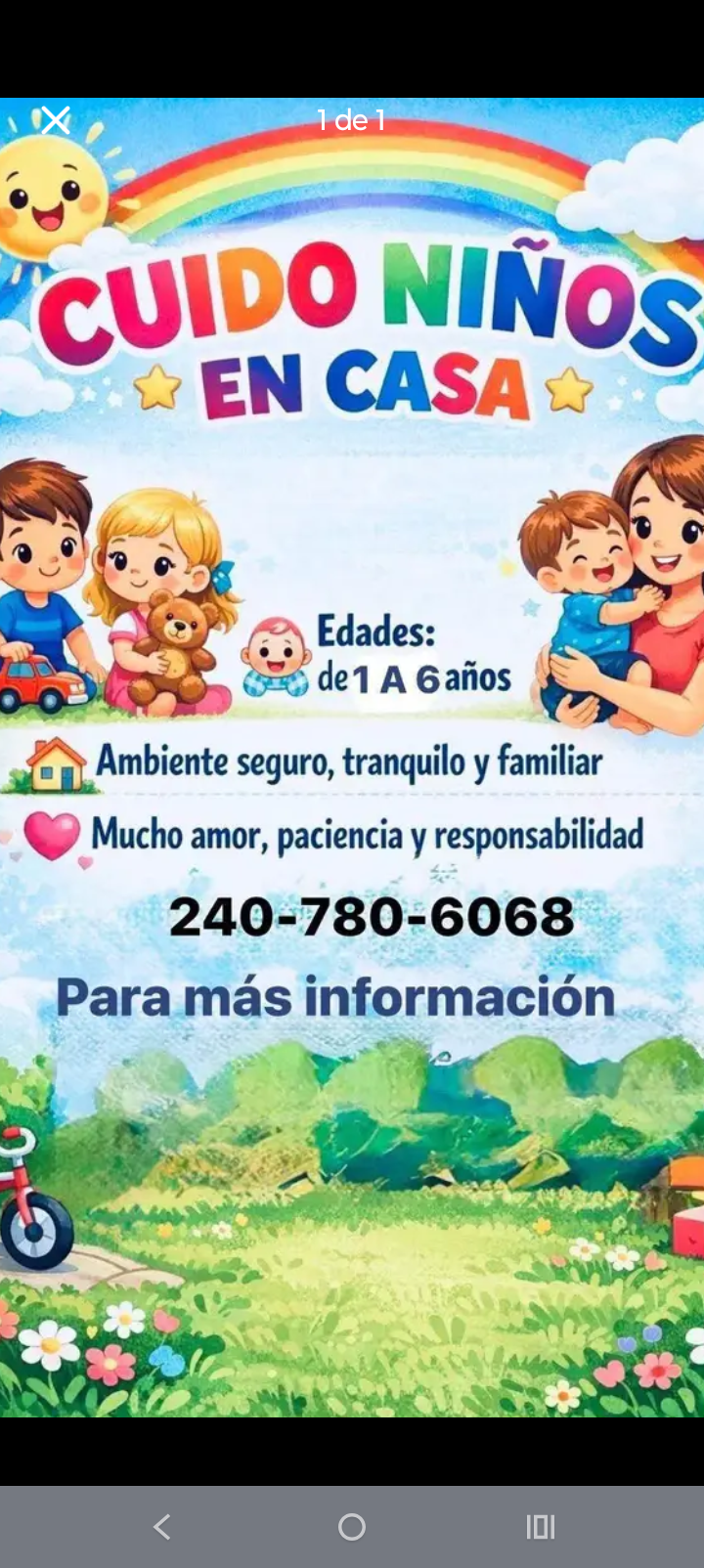 Se cuidan niños en Área de Colesville, Maryland