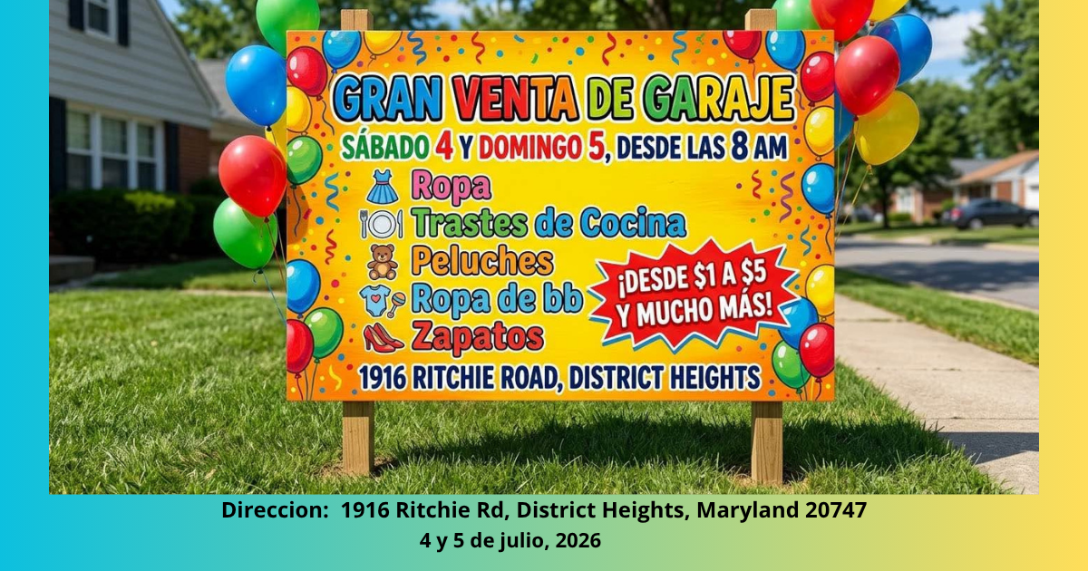 Gran venta de garaje ven y disfruta de mi venta de garaje – District Heights, Maryland