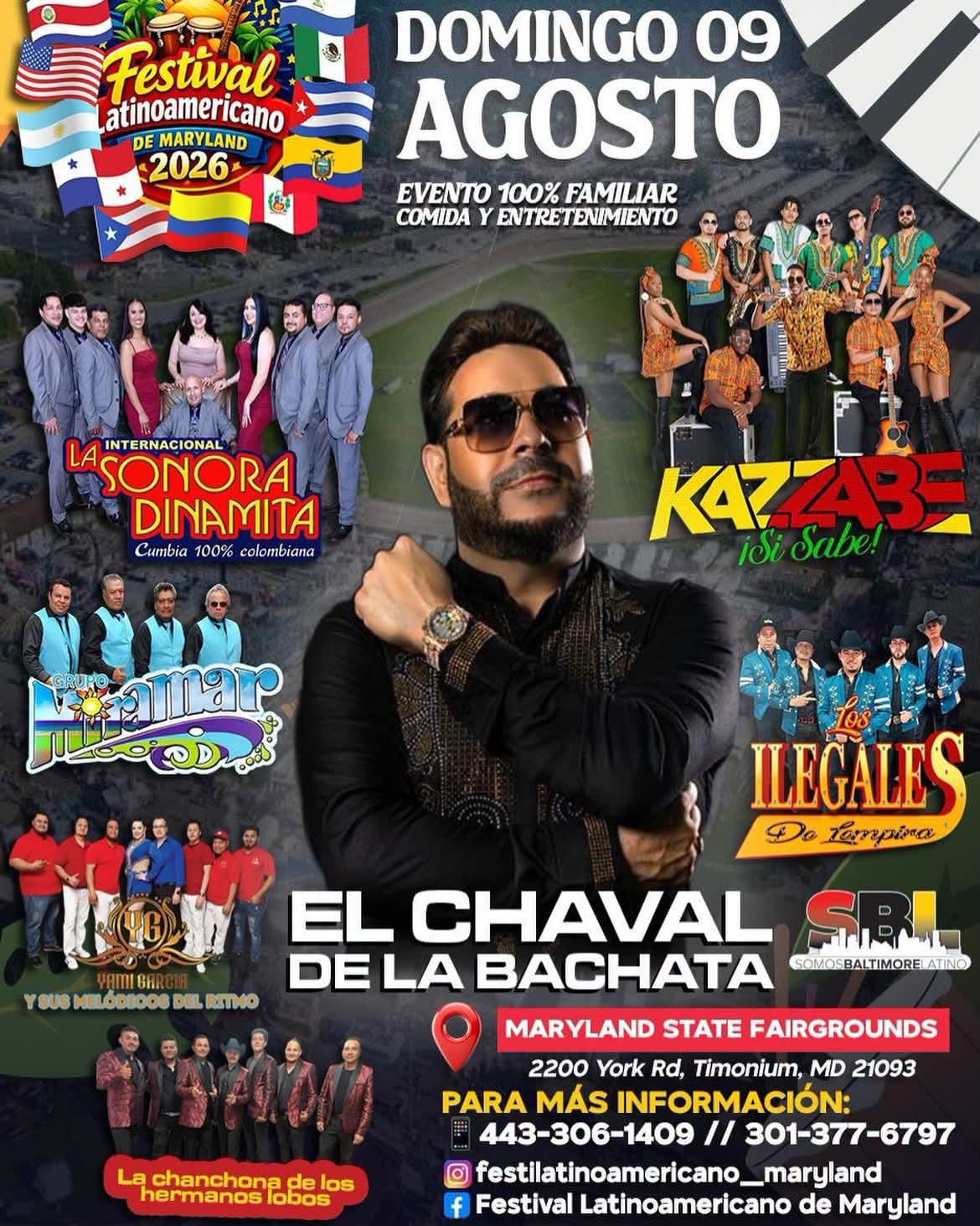 Festival Latinoamericano de Maryland 2026, Espacios disponibles.