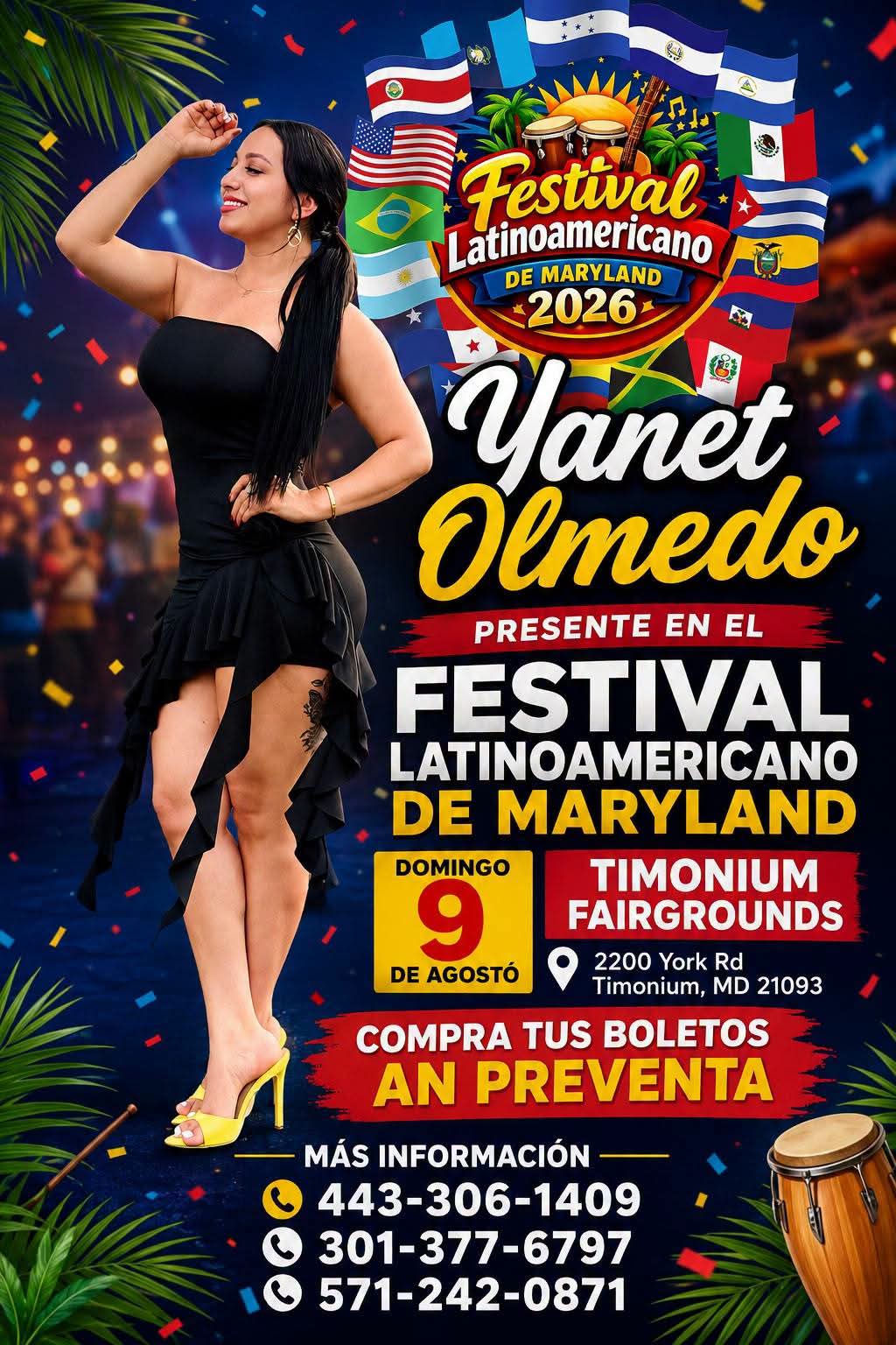 Festival Latinoamericano de Maryland 2026, Espacios disponibles.