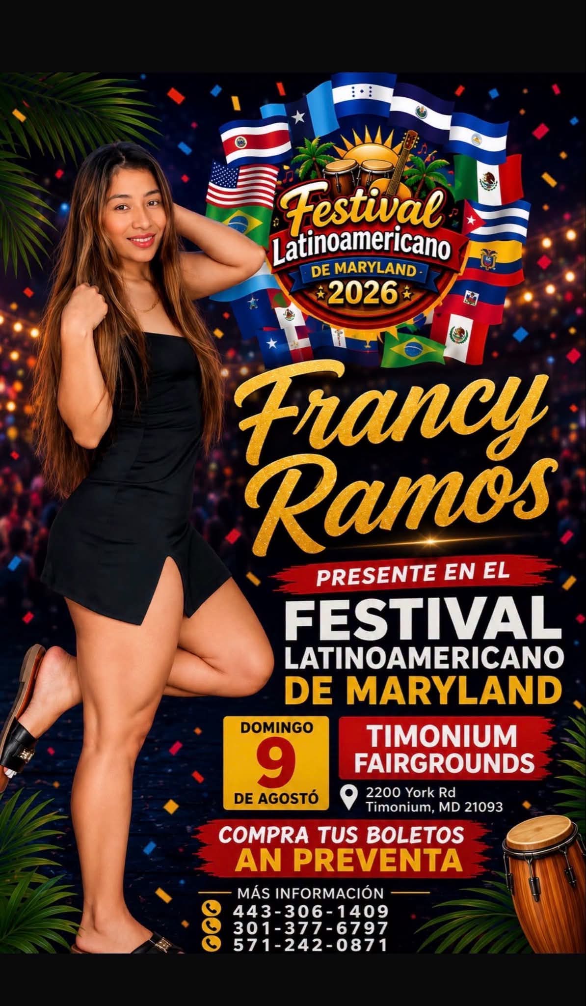 Festival Latinoamericano de Maryland 2026, Espacios disponibles.