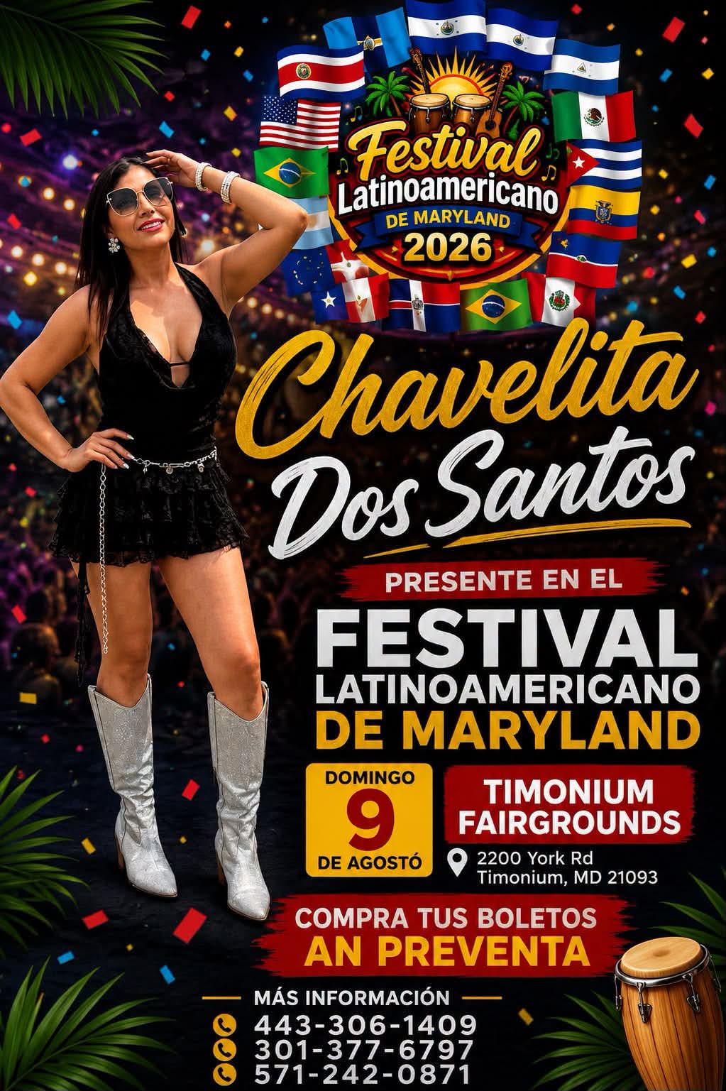 Festival Latinoamericano de Maryland 2026, Espacios disponibles.