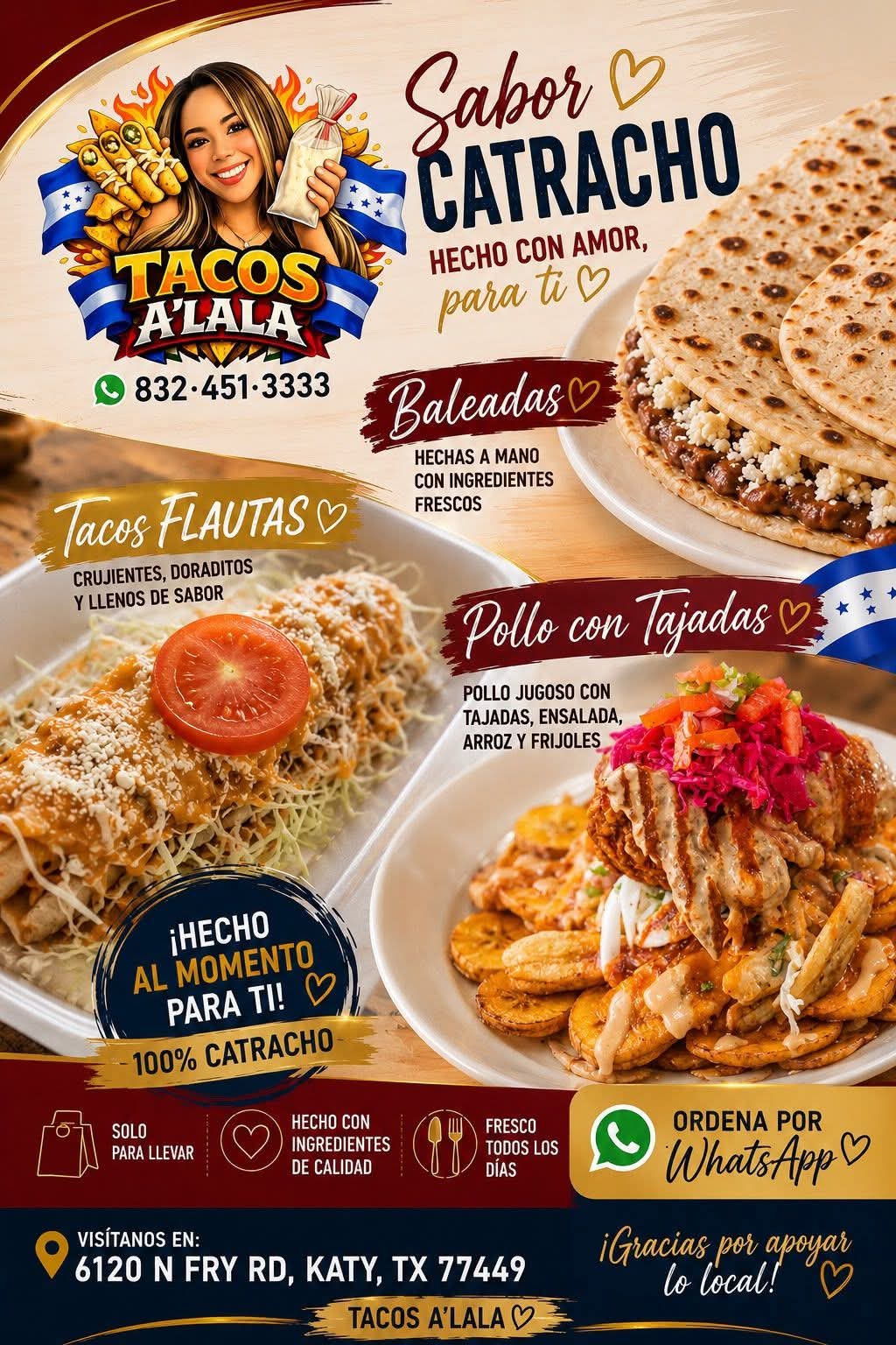 Baleadas, Tacos, Flautas, Katy, Texas